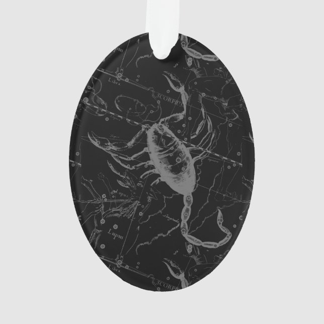 Adorno Constelación de Escorpio por Hevelius 1690 (Reverso)