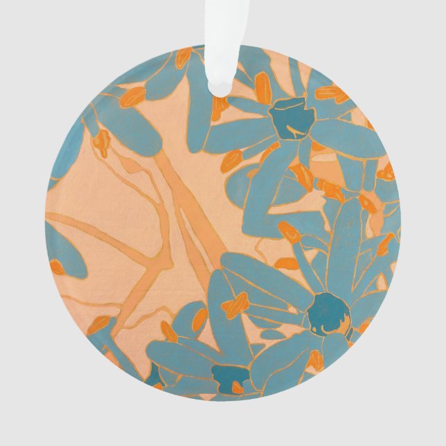 Adorno Contemporary Leaf Design in Peach (Anverso)
