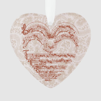 Adorno Contexto floral del corazón del manuscrito