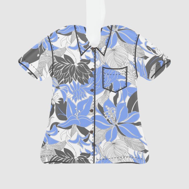 Adorno Contour Hawaii Tropical Lily Protea Aloha Shirt (Anverso)