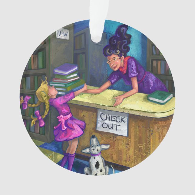 Adorno Control de la biblioteca hacia fuera (Anverso)