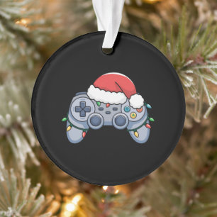 Adorno Controlador de videojuegos sombrero de Santa navid