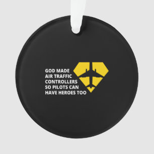 Adorno controladores de tráfico aéreo enojado de dios p