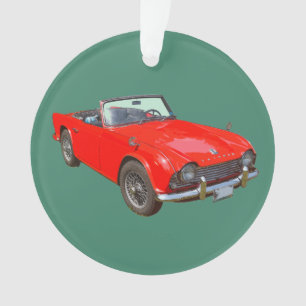 Adorno Convertible rojo SportsCar de Triumph Tr4