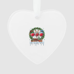 Adorno Copas de vino rojas de Navidad Corona de acebo Hom