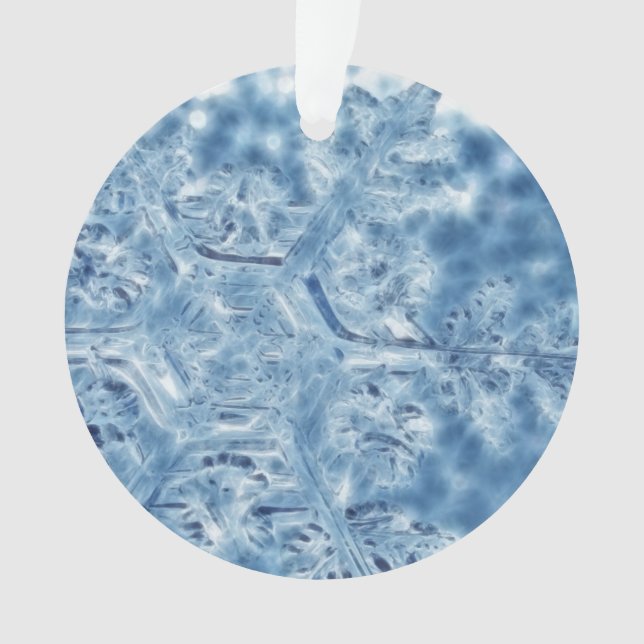 Adorno Copo de nieve Fractal de hielo congelado (Anverso)