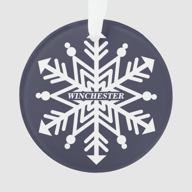 Adorno Copo de nieve personalizado con su nombre (Anverso)