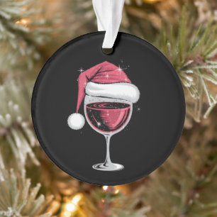 Adorno Copo de vino tinto Navidad Divertida Navidad Xmas