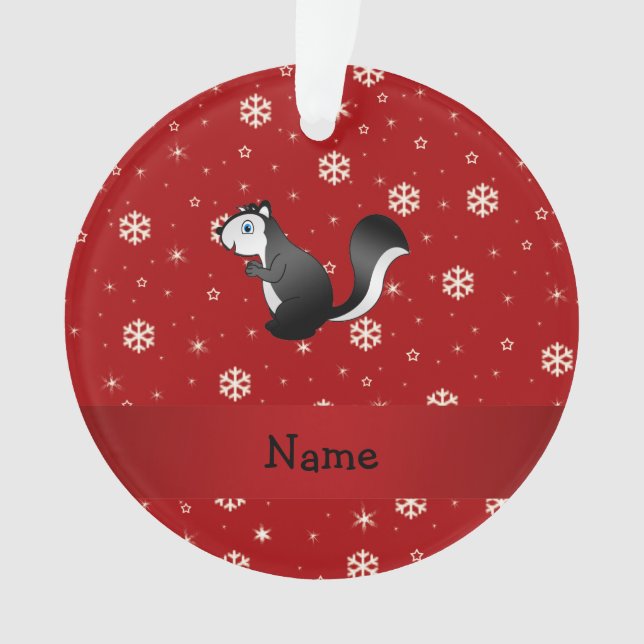 Adorno Copos de nieve conocidos personalizados del rojo (Anverso)