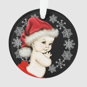 Adorno Copos de Nieve Plateados Primera Navidad Niña Bebé