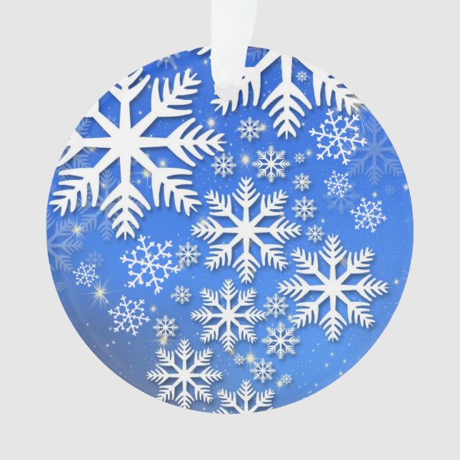 Adorno Copos de nieve y estrellas (Anverso)