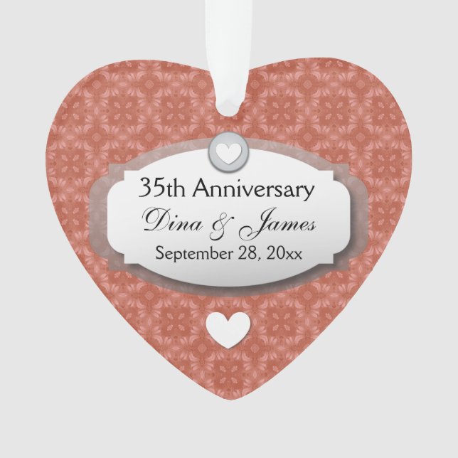 Adorno Coral Z22, aniversario Boda de 35 años (Anverso)