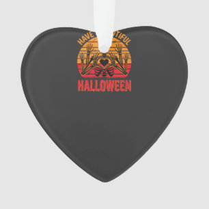 Adorno Corazón de esqueleto de Halloween Bootiful puesta