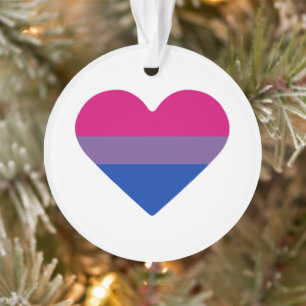 Adorno Corazón de la Bandera del Orgullo Bisexual