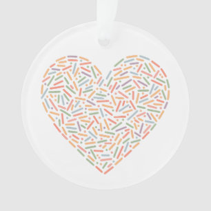 Adorno Corazón de salpicadura suave Bebé Sprinkle
