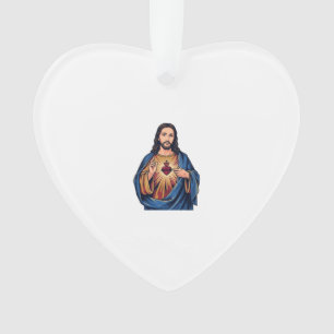 Adorno Corazón Sagrado Grabado Antiguo Vector Religioso D