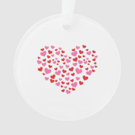 Adorno Corazones Rojo Y Rosa