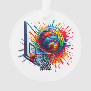 Adorno Corbata de baloncesto colorida de tinte teñido Aro