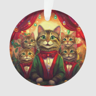 Adorno Coro de Navidades de gatos de Tabby
