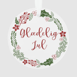 Adorno Corona danesa de Navidad, jul de deleite de glæ