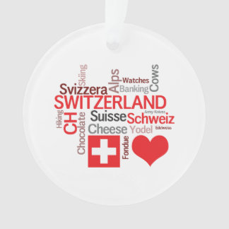 Adorno Cosas suizas preferidas - amor Suiza de I