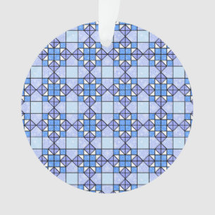 Adorno Cosy Blue Weathervane Quilt Block Geométric