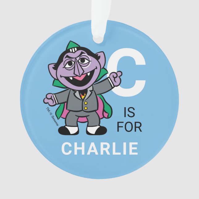 Adorno Count von Count | Nombre personalizado con foto (Anverso)