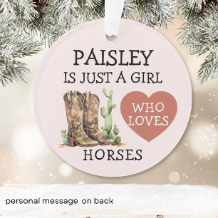 Adorno Cowgirl Boots Sólo un Chica que ama los caballos