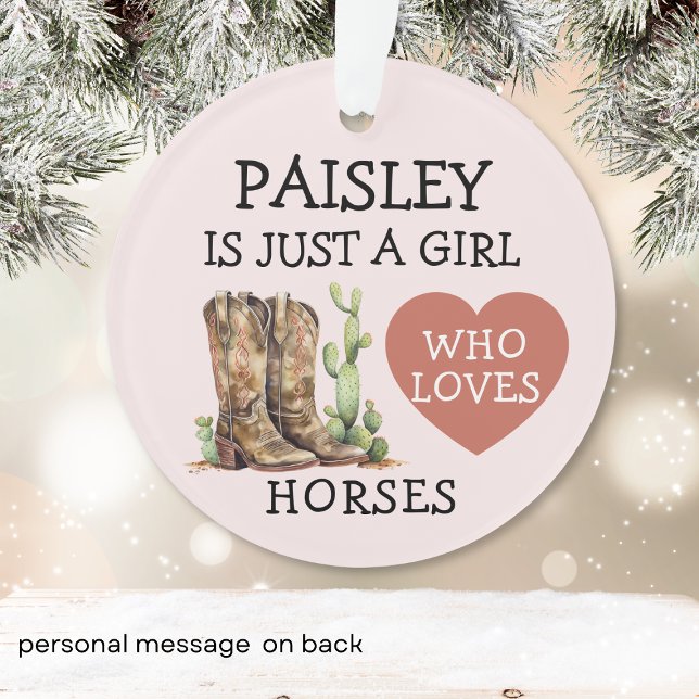 Adorno Cowgirl Boots Sólo un Chica que ama los caballos (Subido por el creador)