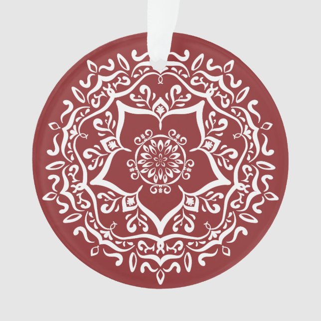 Adorno Cranberry Mandala (Anverso)