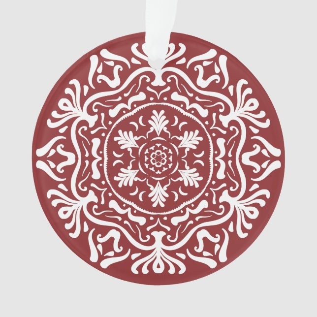 Adorno Cranberry Mandala (Anverso)