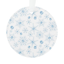 Cráneo alarmista Creepmas Navidades Copos de nieve