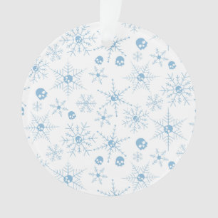 Adorno Cráneo alarmista Creepmas Navidades Copos de nieve