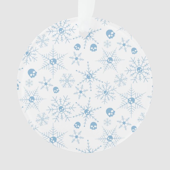 Adorno Cráneo alarmista Creepmas Navidades Copos de nieve (Anverso)
