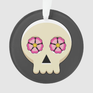 Adorno Cráneo de Gótico kawaii con flores