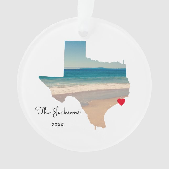 Adorno Crea tu propia foto de viaje a la playa de Texas (Anverso)