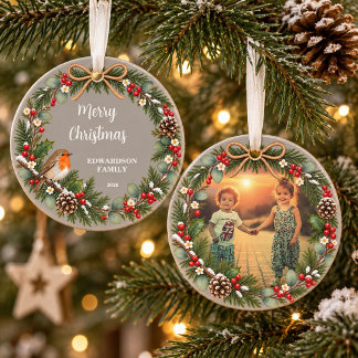 Adorno Crea tu propia foto familiar de Feliz Navidad