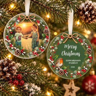 Adorno Crea tu propia foto familiar de Feliz Navidad