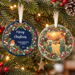 Adorno Crea tu propia foto familiar de Feliz Navidad