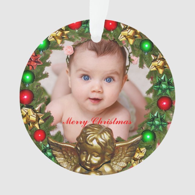 Adorno Crea tu propio Navidad foto bebé (Anverso)