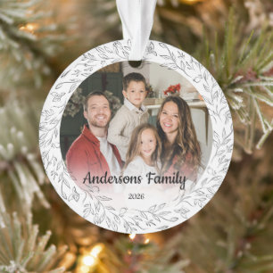 Adorno Crea tu propio nombre de familia de foto personali