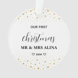 Adorno Crea tu propio nuestro primer Navidad casados