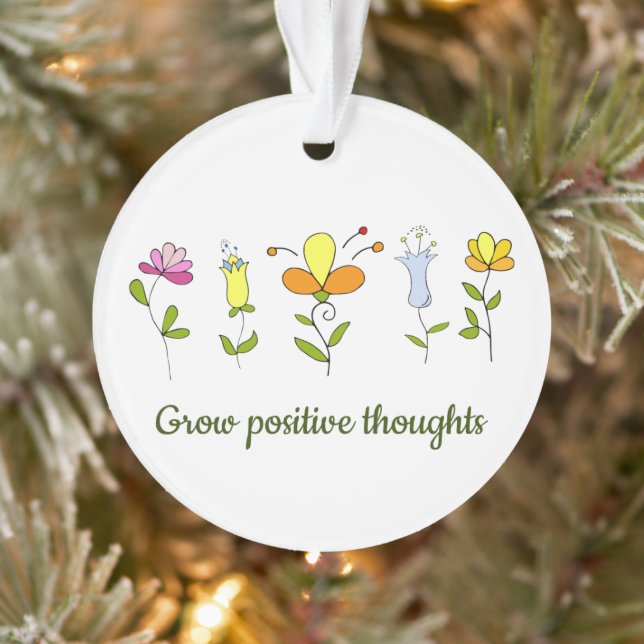 Adorno Crecer pensamientos positivos flores (Árbol)