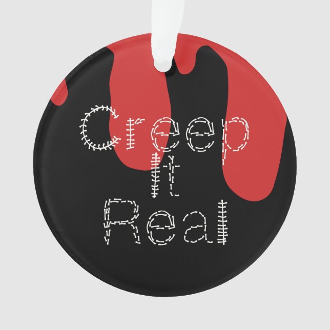 Adorno Creep it Real Hand Drake Font Blood Halloween (Anverso)