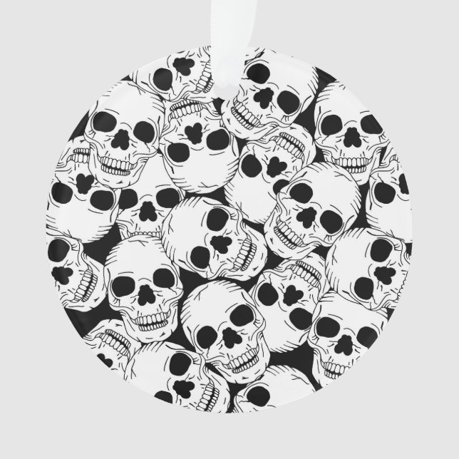 Adorno Creepe Skeleton Skulls Gótico Halloween (Anverso)