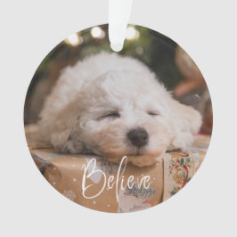 Adorno Creer feriado de Navidades fotográficos personaliz