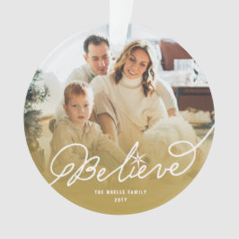 Adorno Creer Star Calligraphy Navidades religiosos Foto