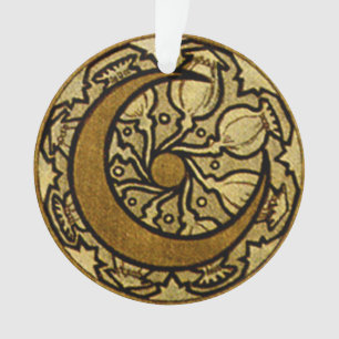 Adorno Crescent Moon Mucha Zodiac