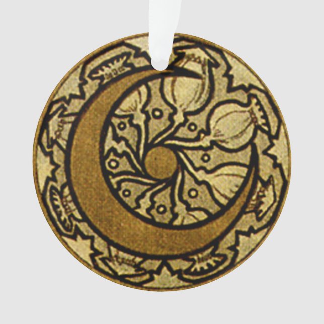 Adorno Crescent Moon Mucha Zodiac (Anverso)