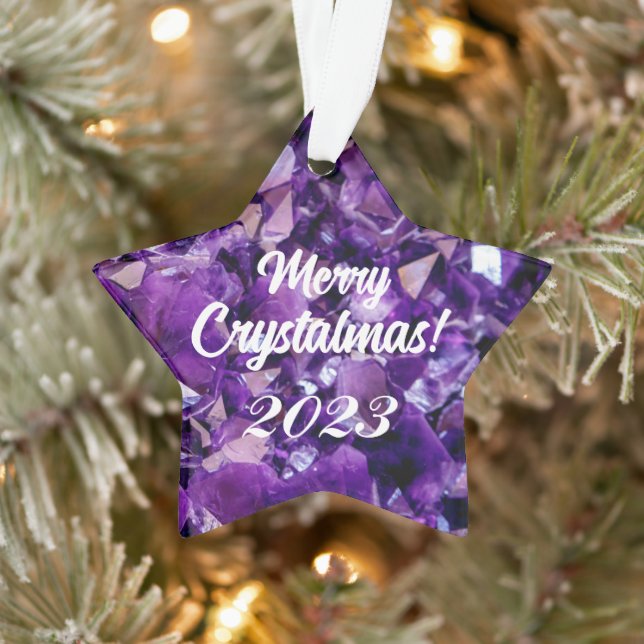 Adorno Cristalmas de cerezo 2023 Cristal Ametista púrpura (Árbol)